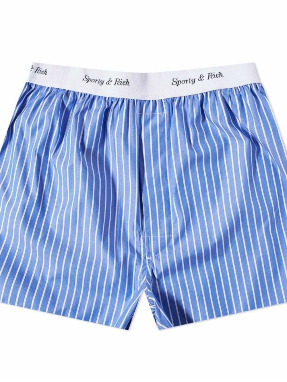 Sporty & Rich Cassie Boxer Short in Navy Stripe Sz Sm